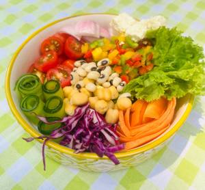 Rainbow Veggie Crunch Salad