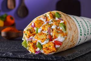 Smoky Diced Paneer Salad Wrap.