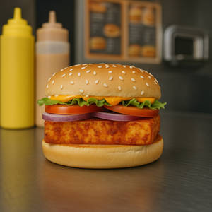 Paneer Peri Peri Burger