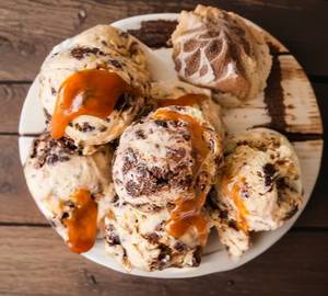 Mixed brownie ice cream