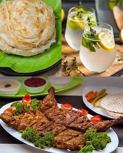 Barbecue -bbq Full With Lime Juice + Parotta
