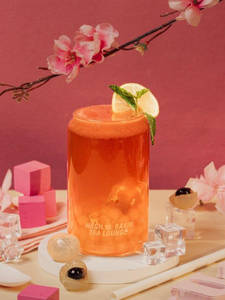Korean rose lychee bubble tea.