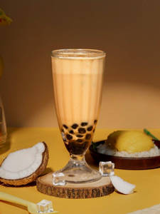 Thai coconut mango bubble tea.