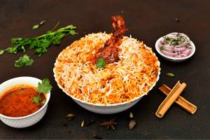 Tandoori chicken dum biryani