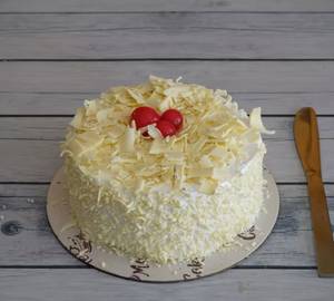 White Forest Cake  Eggless