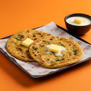 2 Gobhi Paratha Tawa + Plain Dahi (250Ml)