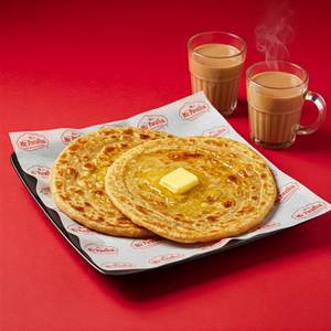 2 Aloo Pyaz Paratha Tawa + Adrak wali Chai (2 cups)