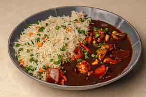 Chilli Chicken With Fried Rice