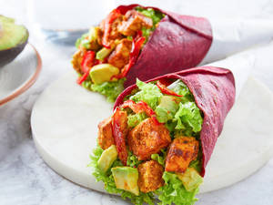 Gluten Free Tandoori Paneer Avocado Wrap (High Fibre)