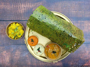Palak Rawa Ghee Masala Dosa