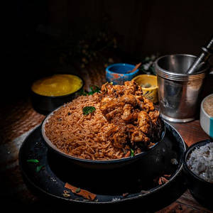 Mushroom Fry Biryani [Serves 1]