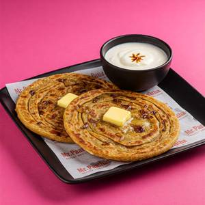 2 Mix Veg Paratha Tawa + Plain Dahi (250Ml)
