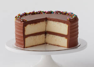 6 inch Mini Vanilla Cake with Chocolate Buttercream