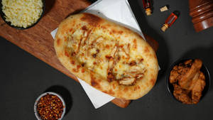 Sourdough Smoked Chicken Garlic Bread.