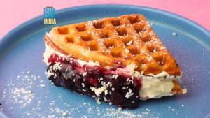 Blueberry And Lemon Cream Cheese Waffle