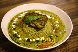 Pesto Fish Rice Bowl