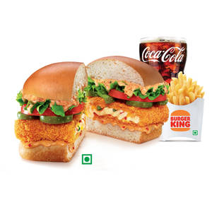 Hot 'N' Cheesy Burger Combo (M)