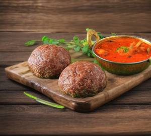 2 Ragi Balls with Red Chicken Curry