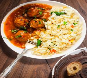 Fried Rice With Manchurian