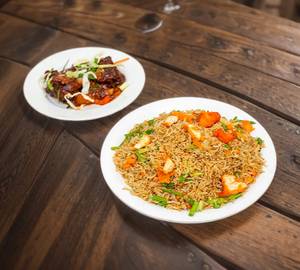Chicken Fried Rice With Chicken Dry Fry(Pieces)