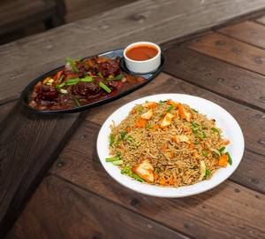 Chicken Fried Rice + Chilli Chicken (3 Pcs)