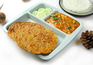 Nav. Thali (2 Parathas+Aloo Sabji+Papad+Salad)