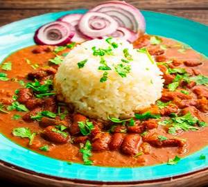 Rajma Chawal + Onion