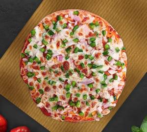 Onion + capsicum pizza