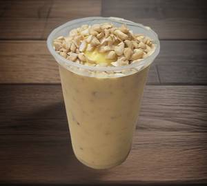 Kaju badam shake with ice.