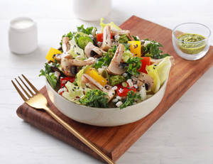 Pesto & Mushroom Merry Salad [14g - High Protei...
