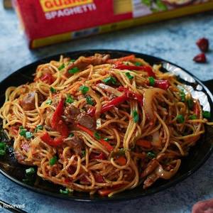 Squid schezwan fried noodles
