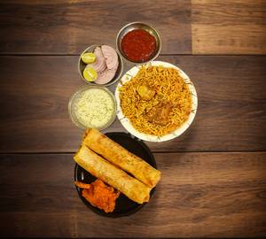Chicken Biryani +2 Chicken Roll + 1 Chicken Lollipop