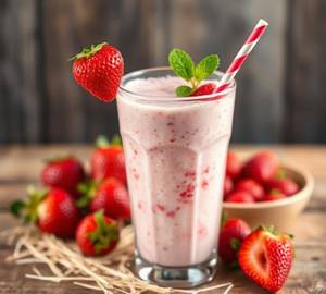 Strawberry milkshakes