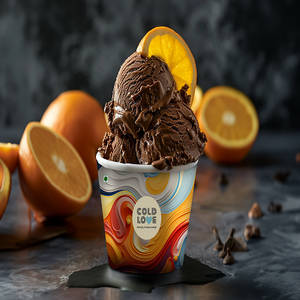 Dark Chocolate and Orange Ice Cream  [1 Tub, 500 Ml]