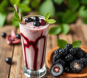 Blackcurrant milkshakes