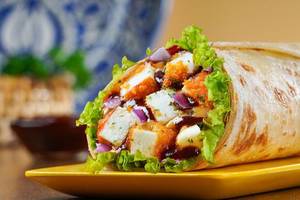Buldak Fried Paneer Korean Wrap (Spicy).