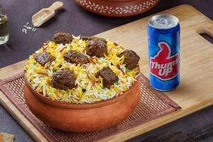 Mutton Kefta Biryani (Boneless) + Thums Up Toofani Combo