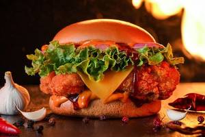 Korean Fried Chicken Burger