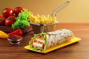 Veg Burger Wrap and Side Meal