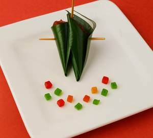 Meetha patta sada paan with nauratan chatni