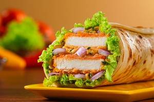 Jalapeno Cheese Paneer Burger Wrap.