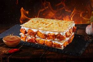 Korean Buldak Paneer Tikka & Roasted Veggies Lasagna