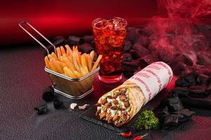 Classic Peppy Chicken Shawarma with Fries & Coke Meal