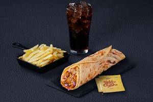 American Smoked Sausage Wrap with Fries and Coke Meal