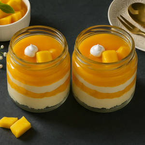 Creamy Mango Jar Cake (set of 2)