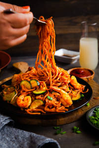 Fiery Prawns Noodles