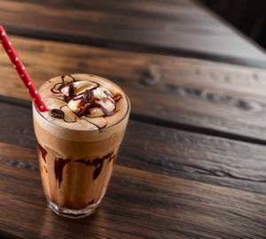 Cold coffee with ice cream