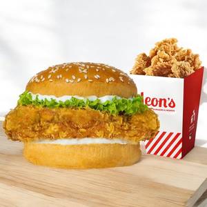 Chicken Fillet Burger + Medium Chicken Popcorn