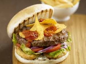 Aloo tikki + Manchurian burger