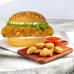 Chicken Fillet Burger + 4pc Chicken Nuggets